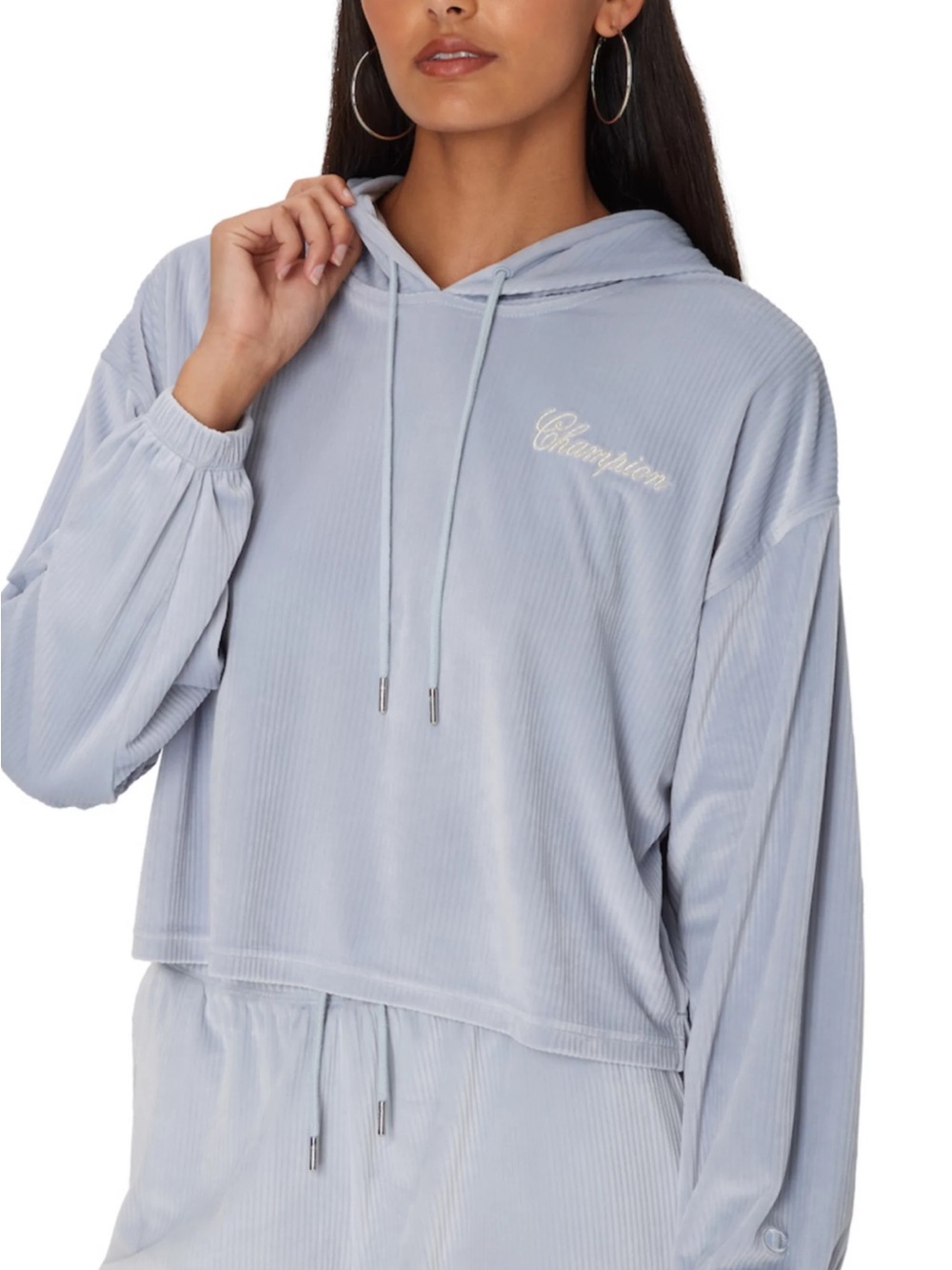 Champion® Soft Touch Corduroy Pullover Hoodie